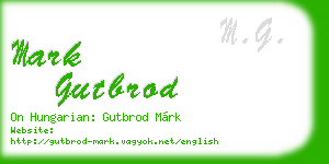 mark gutbrod business card